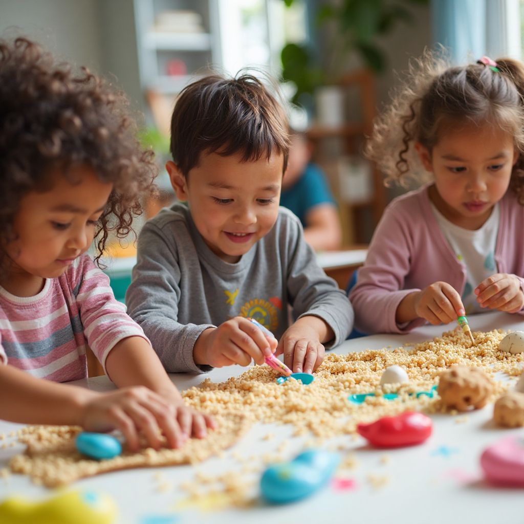 Children enjoying creative activities at Little Surfers Events