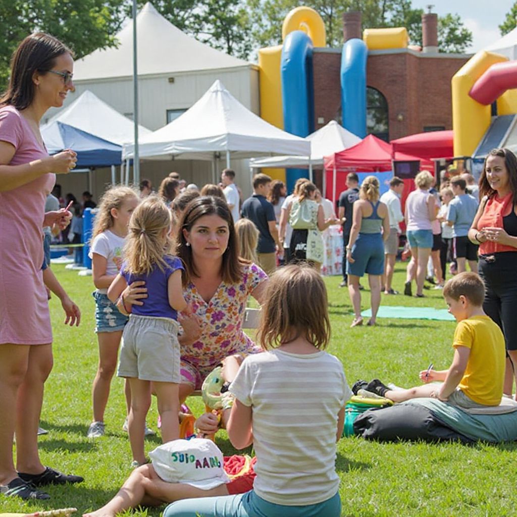 Corporate family day with children's entertainment